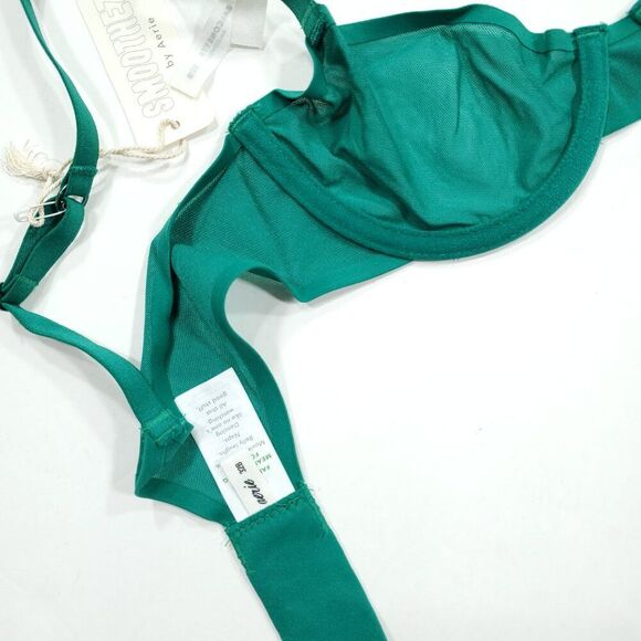 Aerie Smoothez Mesh Unlined Balconette Bra Green Size 32B Underwire - Picture 3 of 5